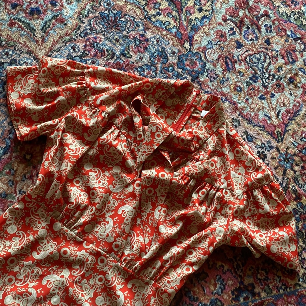 Sandro lane paisley dress 38 - Picture 7 of 10